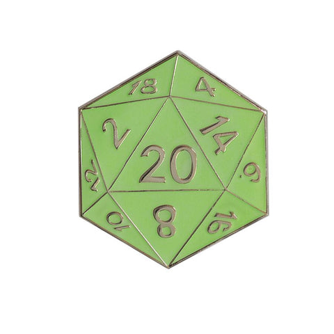 d20 Metal Pin