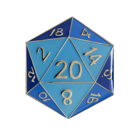 d20 Metal Pin