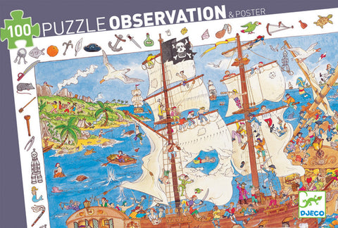 Djeco Puzzle Observation -Pirates 100 Piece