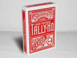 Tally-Ho Circle Back Titanium Red Playing Cards